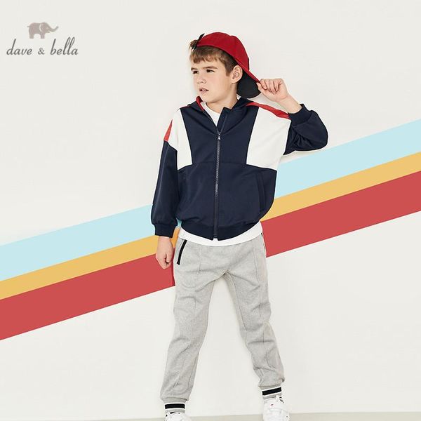 

dbk12278 dave bella spring kids boys hooded jacket children fashion outerwear kids zipper coat, Blue;gray