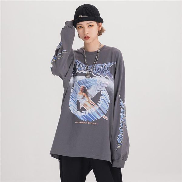 

autumn winter angel shirt clothes oversized t shirt women clothing fashion woman tshirt 2020 drop shipping, White