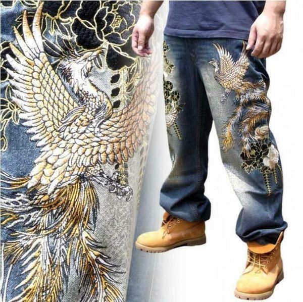 

new mens jeans cool embroidery straight limited edition divine beasts, Blue