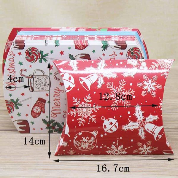 

20 50pc new arrival big diy handmade snowflake pattern pillow box merry christmas gifts package box xmas favors party suppile wmtywq xhhair