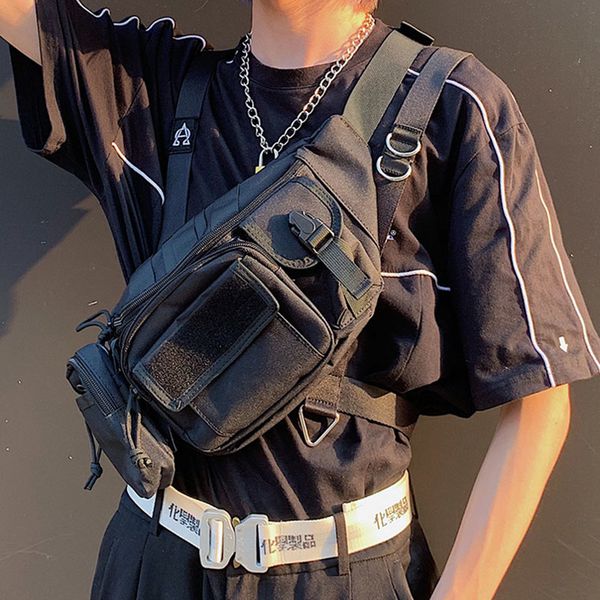 

streetwear chest bag functional tactical chest rig bag waist packs the trend of hip-hop crossbody chest pack shoulder bag c1103