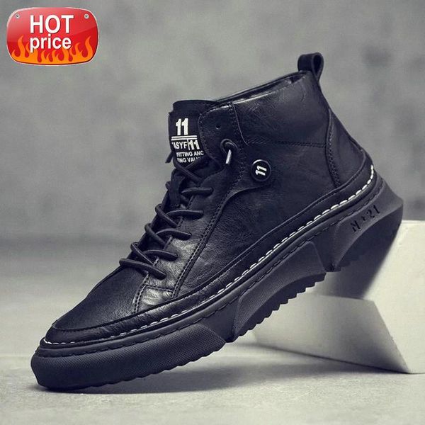 

outdoor men casual shoes comfortable mens sneakers high black white man walking trainers shoes zapatillas de deporte #3j0n