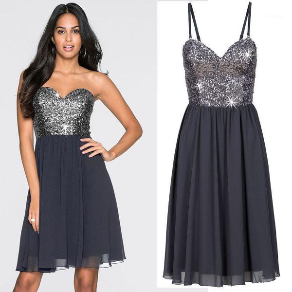 

women evening sequined summer dresses casual banquet rockabilly club party bohemian dress plus size maxi patchwork chiffon1, Black;gray