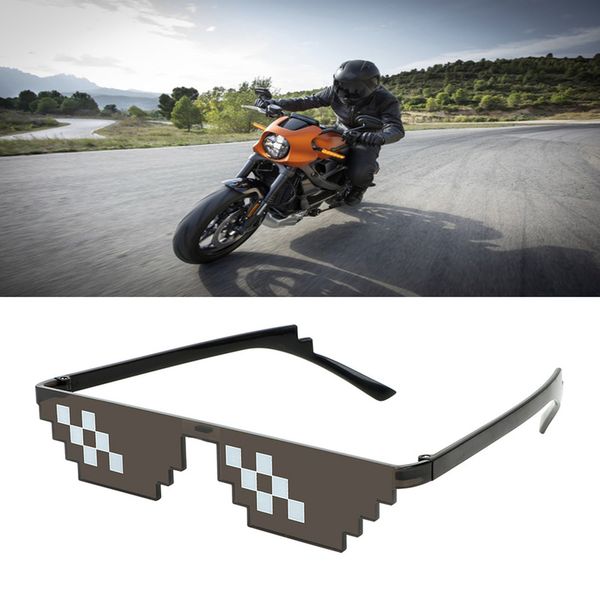 

bike motocycle racing uv protection motocross 3/6 bit pixelated glasses thug life sunglasses