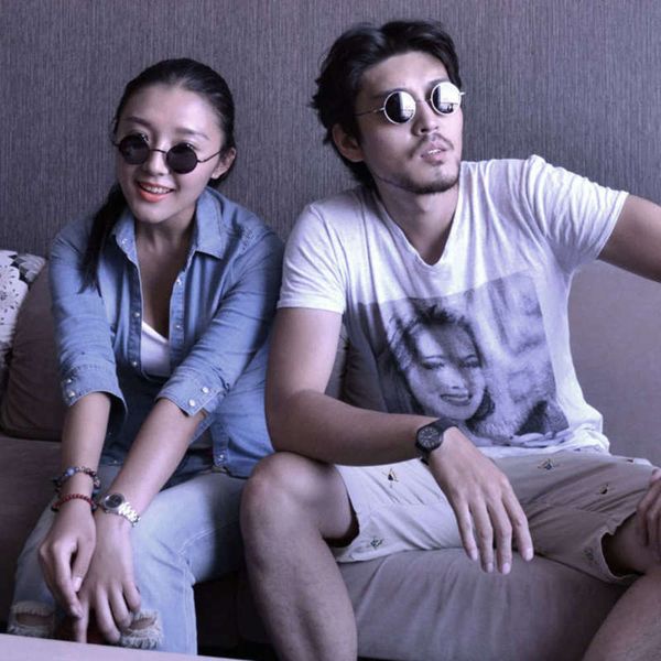 

crown pure light titanium prince ultra mirror round sunglass small round frame myopia sunglass tide polarizer for men and womenpyx9, White;black