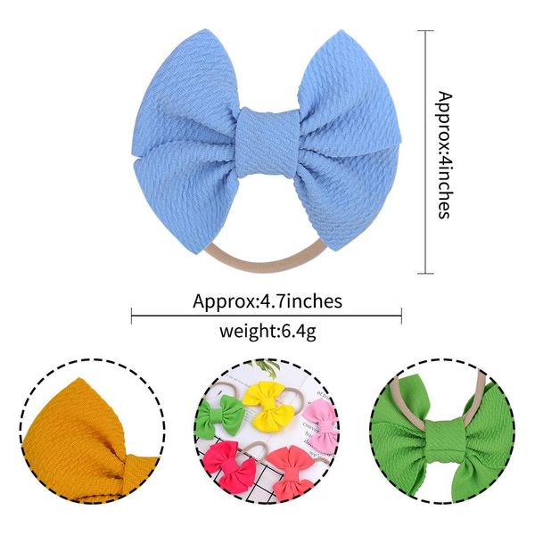 

20pcs/lot solid headbands elastic rope turban hairband bows for cute baby girls stretch princess new headwear hair accessories q sqcpkx