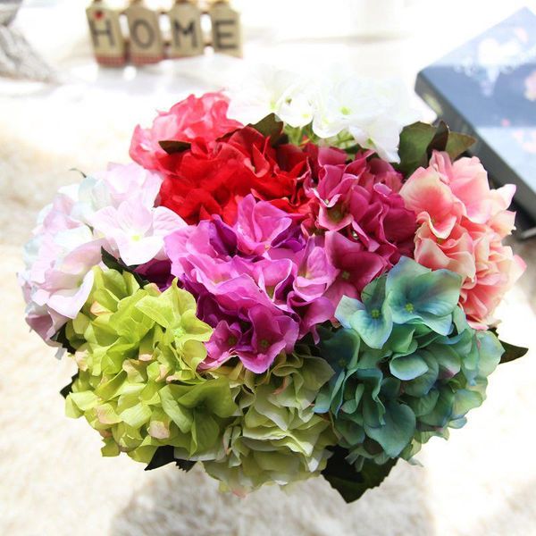 

decorative flowers & wreaths 35cmartificial flower hydrangea many head peony bridal bouquet silk for wedding valentine's day party diy