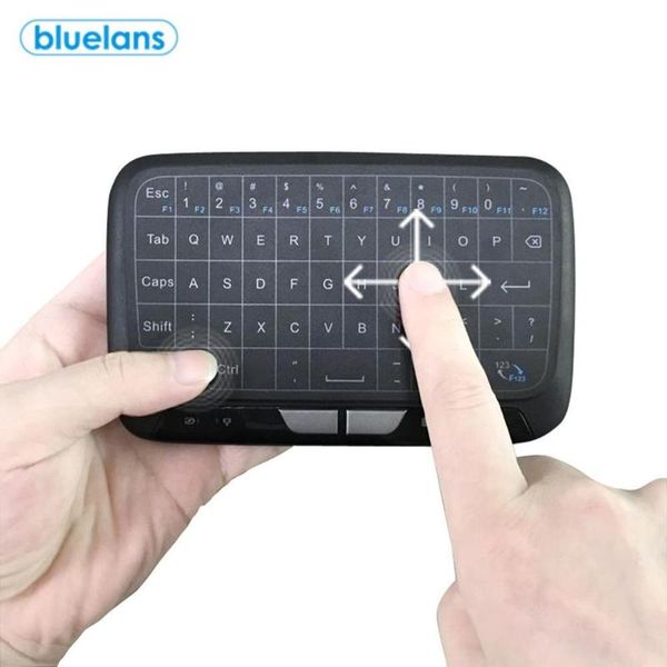 

h18 mini wireless touch keyboard and mouse mini rechargeable ultra-slim wireless bluetooth for pc lapsmart android tv