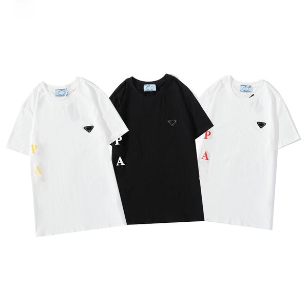 

21ss casual men's designer friends coupble t-shirt short-sleeved sell slim round o-neck white t-shirt, White;black