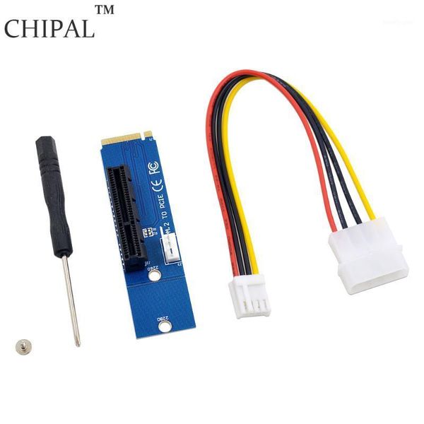 

computer cables & connectors chipal ngff m2 m.2 to pci-e 4x 1x slot riser card adapter male female pcie multiplier for miner mining machine1