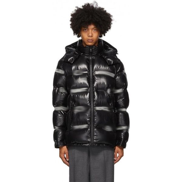 

hot new 20fw high end letter printed пуховики зима теплая открытый пальто мужчины женщины ветрозащитный пуховик уличная мода outwear, Black