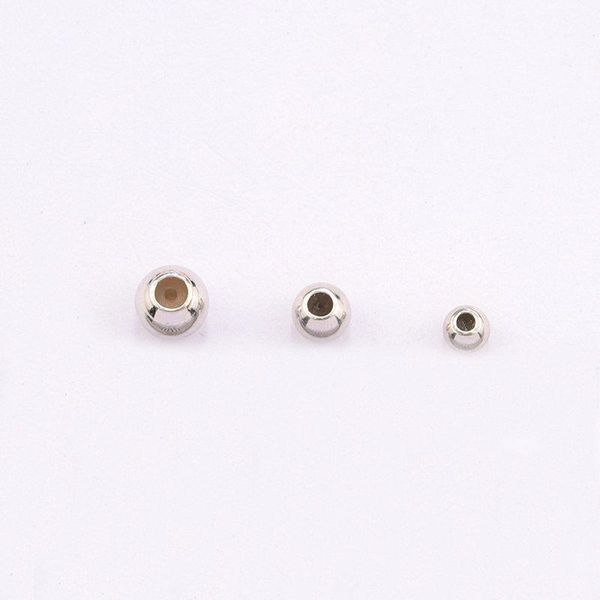

5 pcs 3-5mm 925 sterling silver gold filled rose gold filled silicone silver end beads silver crimp for jewelry making diy wmtmdf bdesybag