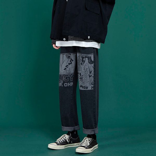 

2021 men's brem autumn thin new pants trend relaxed jeans leisure youth male clothes k0yp, Blue