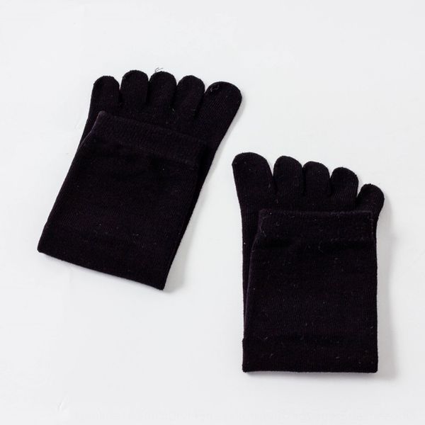 

finger and pure cotton medium tube men's five finger business casual socks men's socks g9jmz, Black