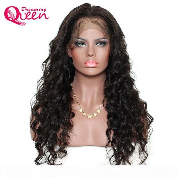 

сыпучие волна бразильский парик полный шнурок человеческих волос парики для чернокожих женщин 130% плотность pre щипковых волос девственницы, Black;brown