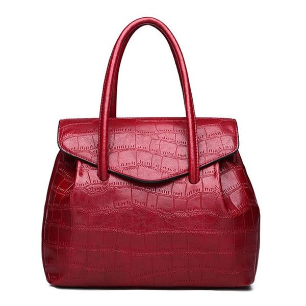 

2020 high-end women bag crocodile pattern pu shoulder bag three layer pocket temperament goddess female totes handbags
