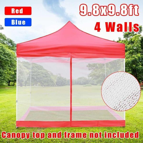 

tents and shelters 3x3m netting party tent side walls garden patio outdoor summer mesh gazebo wall sunshade shelter tarp sidewall with zippe