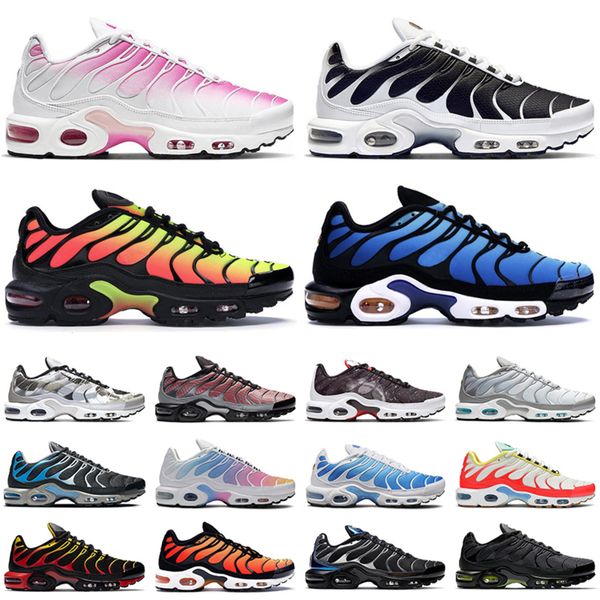 

tn plus men women running shoes trainers triple black volt white crater euro tour pink fade worldwide pimento mens outdoor sports sneakers, White;red