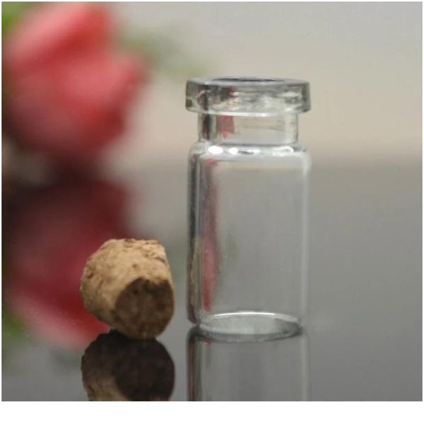 

10pcs mini small glass bottles with clear cork ser tiny vials jars containers 24x12mm message wedding jewel jllbhp