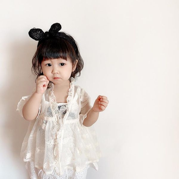 

jackets 2021 summer arrival girls fashion lace coat kids sun-proof clothing jackets1, Blue;gray