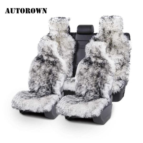 

autorown car seat cover 1 set universal size natural australian sheepskin car sear cushions auto interior accessories for winter