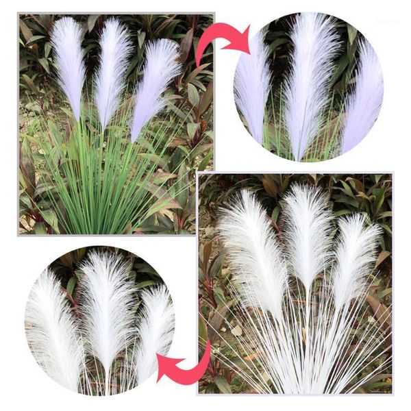 

3 artificial reed grass simulation phragmites fake plants home deskornaments flower arrangement wedding party decor1