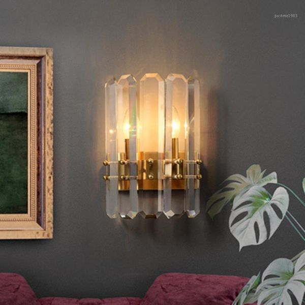 

crystal wall lights gold wall lamp led bulbs light fixtures for bedroom living room indoor lighting lustre ac 110v 220v1
