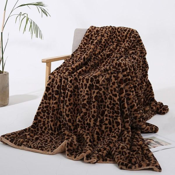 

faux blankets soft fluffy printed for leopard warm bedspread beds 130160cm 160200cm fur throw sofa mink wmtveb xhhair