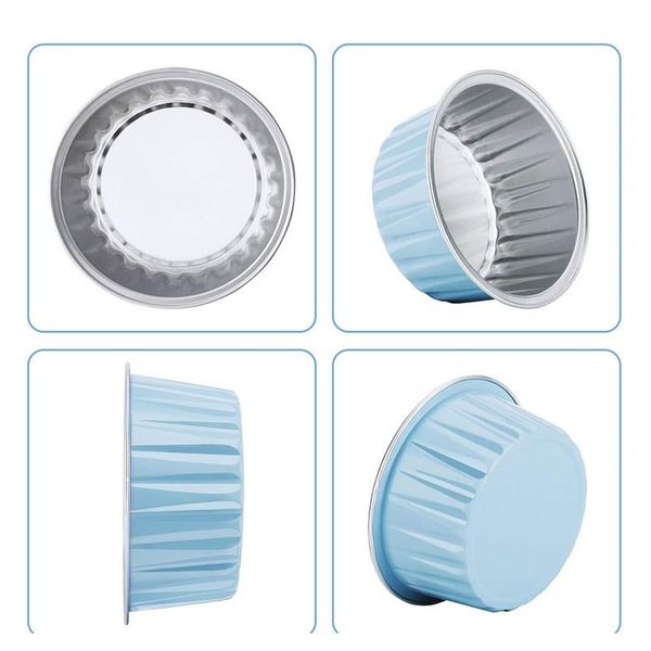 

100pcs 5oz 125ml disposable cake baking cups muffin liners cups with lids aluminum foil cupcake baking cups f jllawl