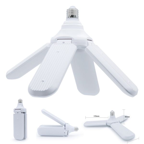

led bulb lights foldable fan blade bulb e27 30w 45w 60w angle adjustable ceiling lamp home energy saving lights