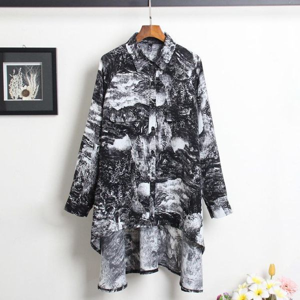 

women's blouses & shirts [ewq]2021 spring long sleeve irregular design trend ladies shirt korean style plus size casual blouse qz9001, White