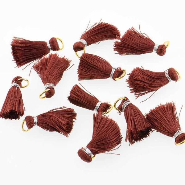 

30pcs mini polyester silk tassel diy boho jewelry making supplies bracelet necklace finding fringe trim pendants small tassels h jllwtn