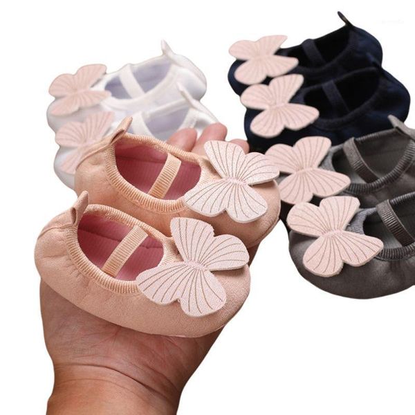 

baby girls shoes slippers soft sole cute butterfly crib shoes anti-slip toddler first walker1