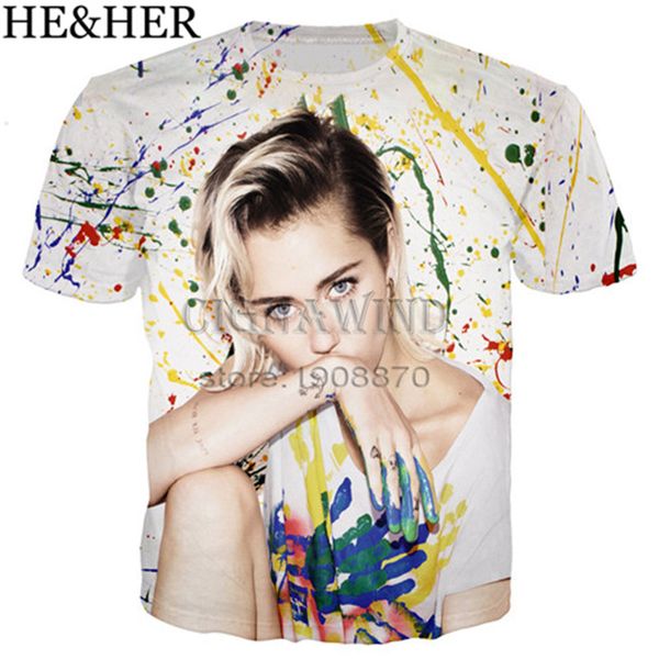 

miley cyrus 3d print shirts hippie hippie harajuku men clothing