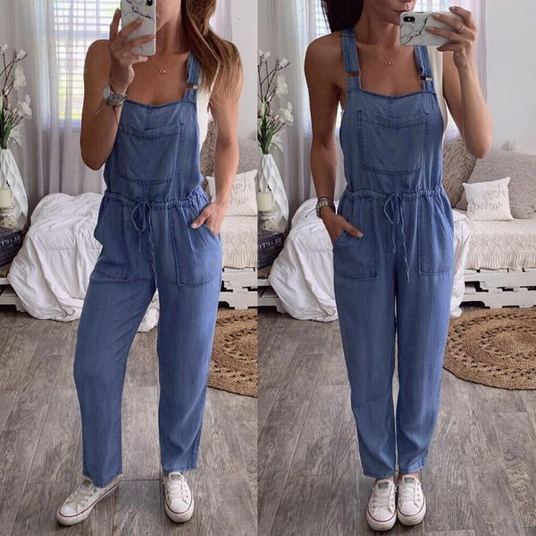 

women jumpsuits denim overalls jeans bib trousers long pants dungarees casual daily streetwear macacao brief body mujer #3s, Black;white