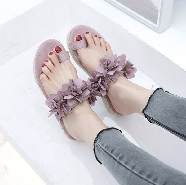 

monerffi woman platform slippers flower slippers casual beach flip flops sandals women sandals summer thong female sandalias x1020, Black