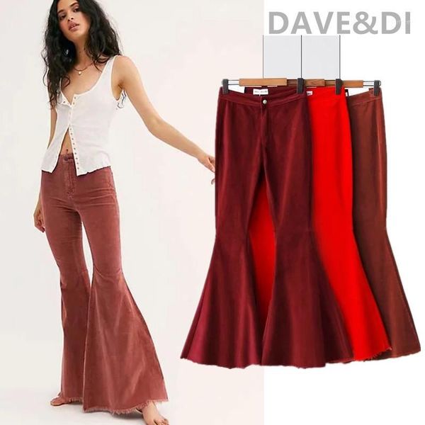 

dave&di england fashion blogger vintage high waist stretch corduroy skinny flare pants women pantalon femme trousers women1, Black;white