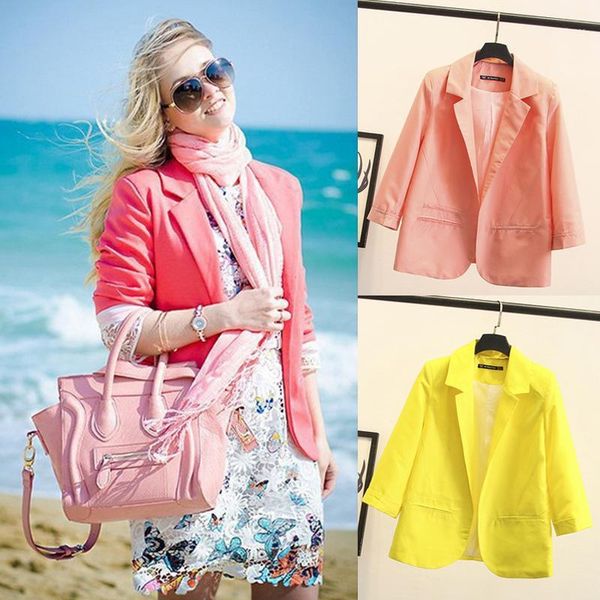 

2020 women suit coat casual solid slim fit office lady jacket formal botton fashion female suit coat casual outwear1, Black;brown