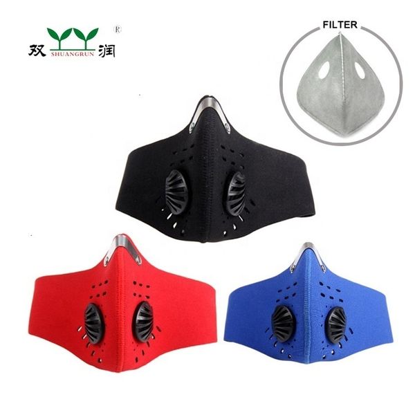 

adjustable activated carbon sport filter masks attached