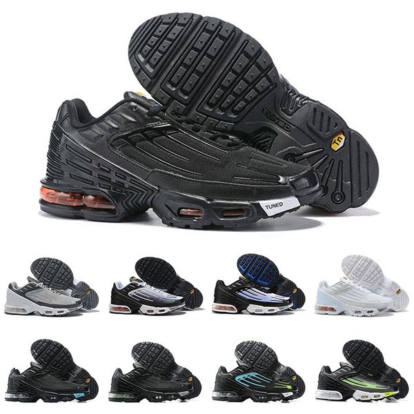 

2020 fashion tuned plus iii 3 tn classic shoes triple black white hyper blue for women fashion cushion sneakers 36-45