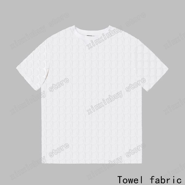 

22ss women designers t-shirts tee towel cloth jacquard letters short sleeve man crew neck streetwear white blue green xinxinbuy s-xl