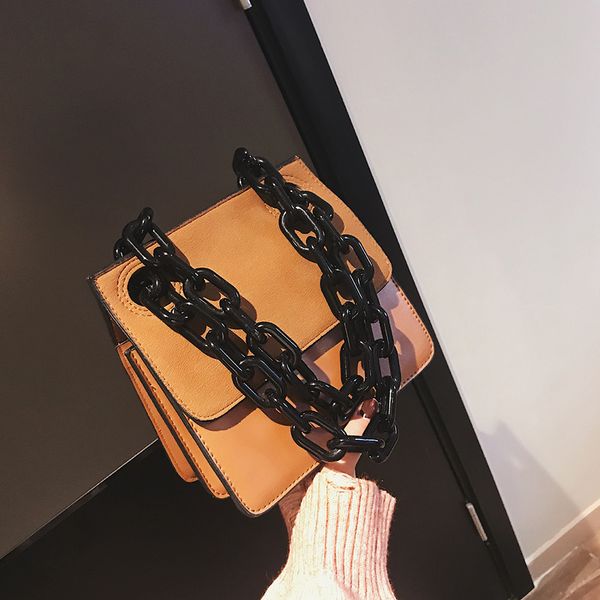 

casual acrylic chains women handbags pu leather lattice crossbody bags for women small flap bolsa brand messenger bags girls new c1016
