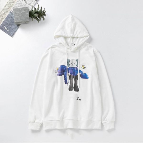 

2020ss mens d and kaws long hooded head fleece hoodie printing long sleeve hoodie style winter sweatshirts size m-2xl, Black
