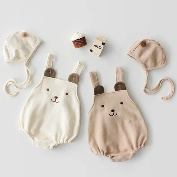 

newborn jumpsuit baby bodysuits cute cartoon bear style infant girls clothes baby boys outfit baby girls bodysuits sleeveless 201026, Blue