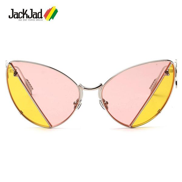 

sunglasses jackjad 2021 fashion exaggerated shape cat eye hate women party brand design sun glasses feminino, White;black