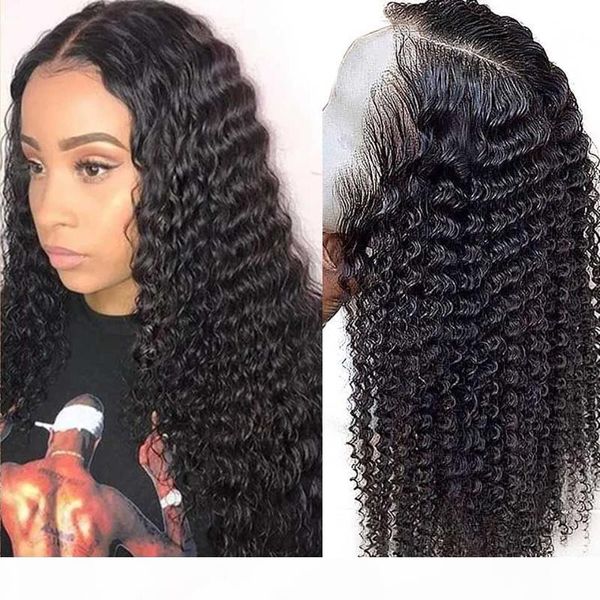 

hd transparent lace frontal wig deep wave wig curly lace front human hair wigs remy t part malaysin deep curly front, Black;brown