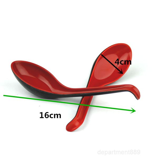 

a-eco-friendly new 12 pieces melamine ladle style chinese plastic soup spoon owe2500