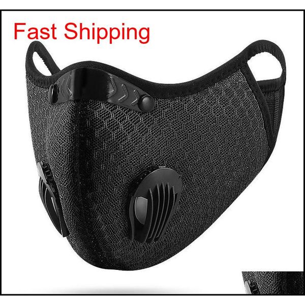 

2020 mesh dust/gas mask with dust cover, cycling mask outdoor smog protection for men and women adjustable respirator mask iperg