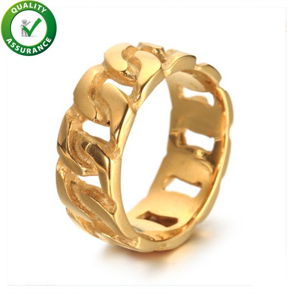 

Mens Jewelry Rings Wedding Engagement Rings Luxury Designer Love Ring Hip Hop Gold Men Ring Stainless Steel Rapper Fashion Accessories Cuban