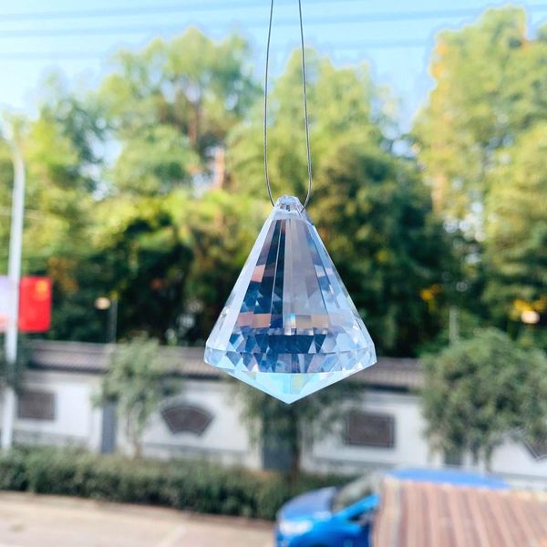 

50mm glass diamond crystal prism pendant hanging chandelier part crystal suncatcher home diy wedding home craft decoration h jllaso